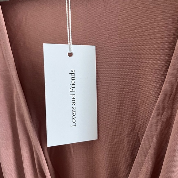 NWT LOVERS AND FRIENDS | Front Wrap Tie Summer Emmy Mini Dress in Mauve | Size S - Picture 8 of 9